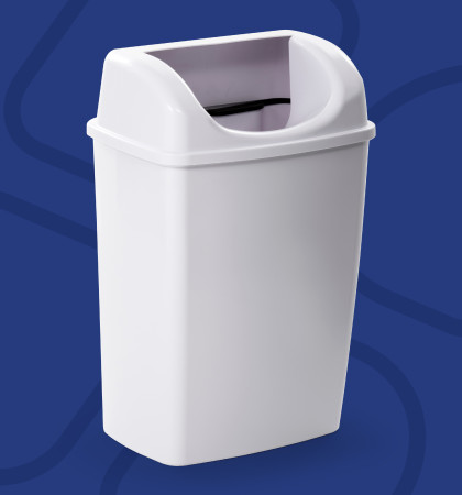 WPB-ECO-001 - ECO WALL BIN MEDUIM WHITE - 25L x 5